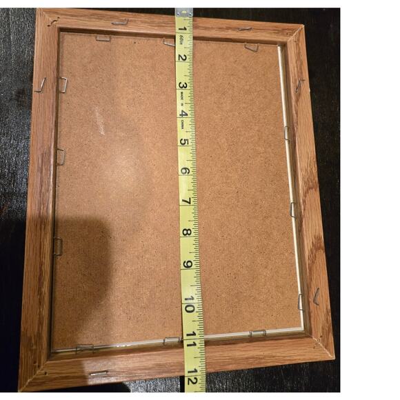 Vintage Folk Art Framed Farm Americana Norma Harrington Print Oak Frame - Picture 5 of 6